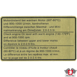 PartzBiz CE 1601500206 - Sticker, engine oil level PartzBiz CE 1601500206 - Sticker, engine oil level