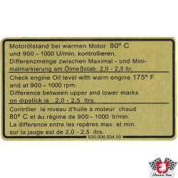 PartzBiz CE 1601500306 - Sticker, engine oil level PartzBiz CE 1601500306 - Sticker, engine oil level