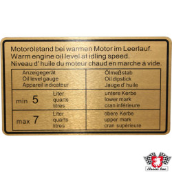 PartzBiz CE 1601501206 - Sticker, engine oil level PartzBiz CE 1601501206 - Sticker, engine oil level
