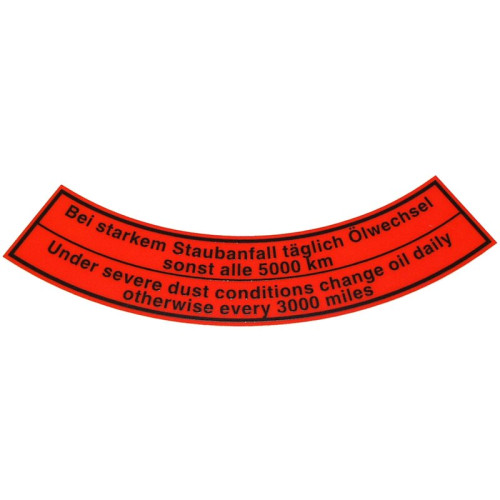 PartzBiz CE: 8101500106-Sticker for early air filter