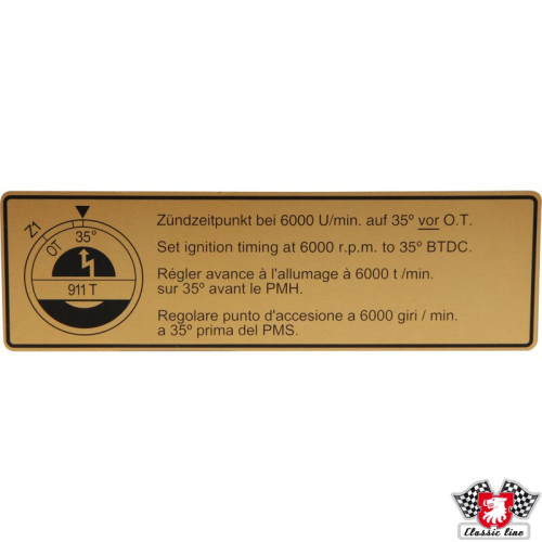 PartzBiz CE: 1601501506-Sticker, ignition point PartzBiz CE: 1601501506-Sticker, ignition point
