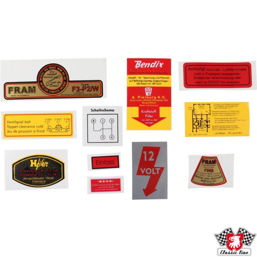PartzBiz CE: 1601503910-Sticker set, 11 pieces PartzBiz CE: 1601503910-Sticker set, 11 pieces