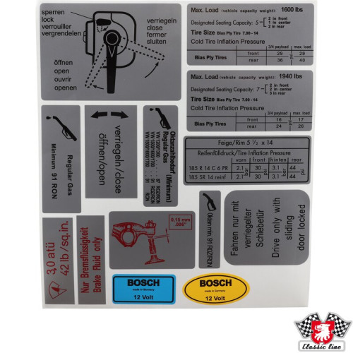 PartzBiz CE: 8101501410-Sticker set, complete