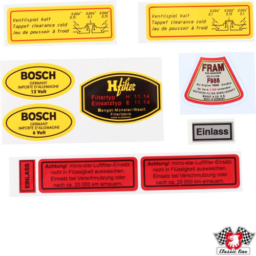 PartzBiz CE: 1601502210-Sticker set for Porsche 356 PartzBiz CE: 1601502210-Sticker set for Porsche 356