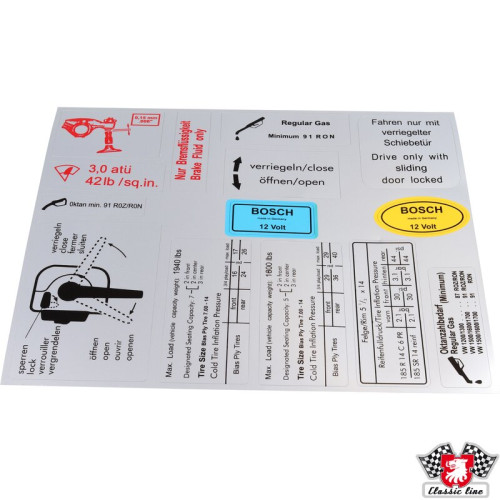 PartzBiz CE: 8101501810-ชุดสติ๊กเกอร์ที่มีสติ๊กเกอร์ 14 แบบ