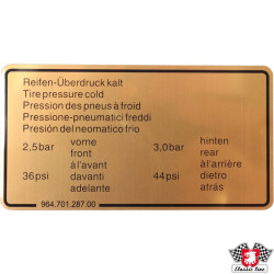 PartzBiz CE 1601502700 - Sticker, tyre pressure PartzBiz CE 1601502700 - Sticker, tyre pressure