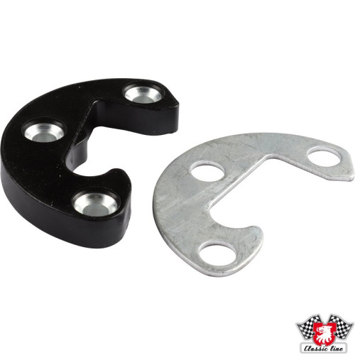 PartzBiz CE: 1687550870-Striker plate for door, black, left PartzBiz CE: 1687550870-Striker plate for door, black, left