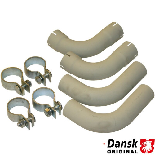 PartzBiz CE: 1620701410-Tail pipe set with clamps (complete