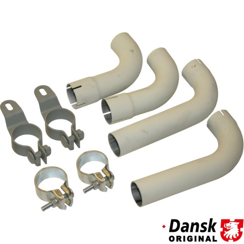 PartzBiz CE: 1620701510-Tail pipe set with clamps (complete