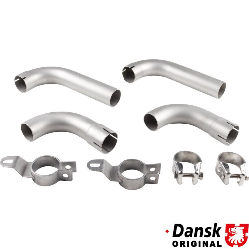 PartzBiz CE: 1620704910-Tail pipe set with clamps (complete