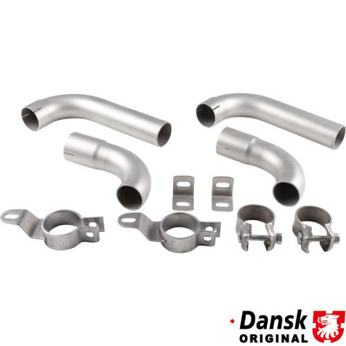 PartzBiz CE: 1620705010-Tail pipe set with clamps (complete