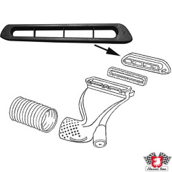 PartzBiz CE 8189800770 - Trim plate for air vent, plastic, black, left PartzBiz CE 8189800770 - Trim plate for air vent, plastic, black, left