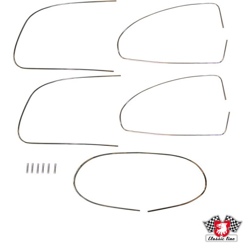 PartzBiz CE: 8186500810-Trim set for rubber window seal, aluminium