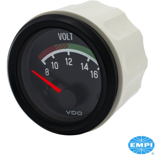 PartzBiz CE: 8199602308-เกจวัดโวลต์มิเตอร์ 8-16 โวลต์ หน้าปัดสีดำ ยี่ห้อ VDO PartzBiz CE: 8199602308-เกจวัดโวลต์มิเตอร์ 8-16 โวลต์ หน้าปัดสีดำ ยี่ห้อ VDO
