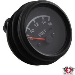 PartzBiz CE 1699600500 - เกจวัดโวลต์มิเตอร์ 8-16 โวลต์ หน้าปัดสีดำ สไตล์ VDO PartzBiz CE 1699600500 - เกจวัดโวลต์มิเตอร์ 8-16 โวลต์ หน้าปัดสีดำ สไตล์ VDO