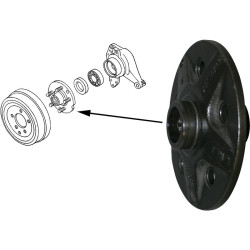 PartzBiz CE 8151400402 - Wheel hub for drum brake, rear PartzBiz CE 8151400402 - Wheel hub for drum brake, rear