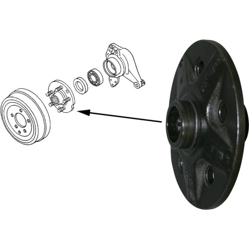 PartzBiz CE: 8151400402-Wheel hub for drum brake, rear PartzBiz CE: 8151400402-Wheel hub for drum brake, rear