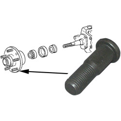 PartzBiz CE 8160400202 - Wheel mounting bolt, front PartzBiz CE 8160400202 - Wheel mounting bolt, front