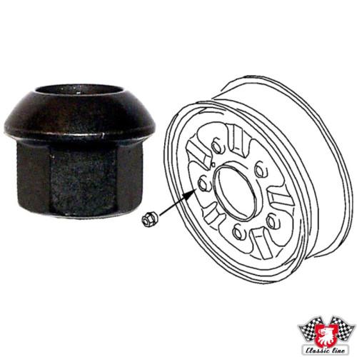 PartzBiz CE: 1160400600-Wheel nut, M14x1.5
