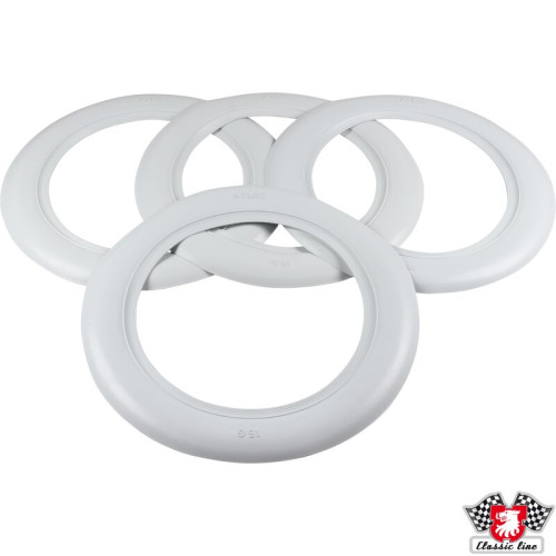 PartzBiz CE: 8160300510-White wall ring, wide, 4 pcs., 15 PartzBiz CE: 8160300510-White wall ring, wide, 4 pcs., 15