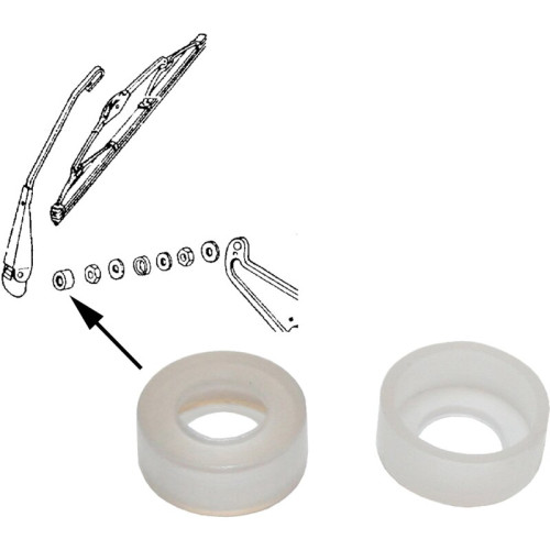 PartzBiz CE: 8198151116-Cover set for wiper shaft, white, 2 pieces