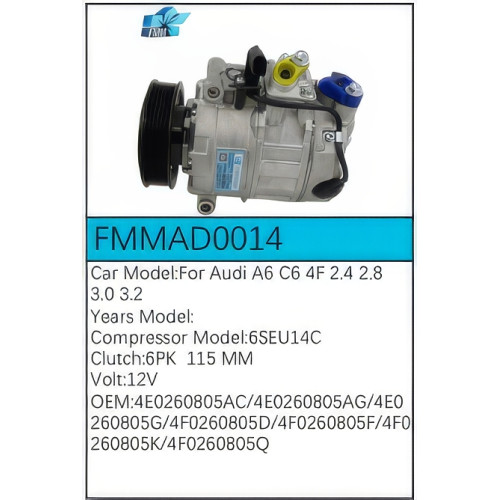 PartzBiz CE: -สำหรับคอมเพรสเซอร์ Audi - FMMAD0014 PartzBiz CE: -สำหรับคอมเพรสเซอร์ Audi - FMMAD0014