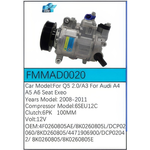 PartzBiz CE: -สำหรับคอมเพรสเซอร์ Audi - FMMAD0020 PartzBiz CE: -สำหรับคอมเพรสเซอร์ Audi - FMMAD0020