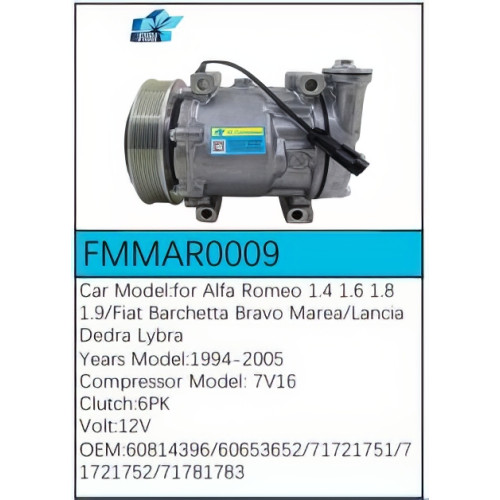 PartzBiz CE: -สำหรับคอมเพรสเซอร์ Alfa Romeo - FMMAR0009 PartzBiz CE: -สำหรับคอมเพรสเซอร์ Alfa Romeo - FMMAR0009