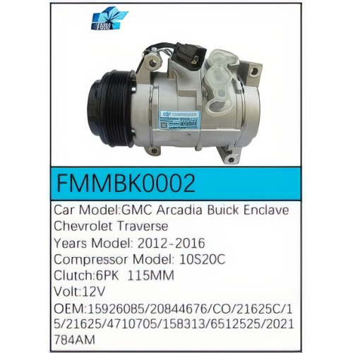 PartzBiz CE: -สำหรับคอมเพรสเซอร์ Buick - FMMBK0002 PartzBiz CE: -สำหรับคอมเพรสเซอร์ Buick - FMMBK0002