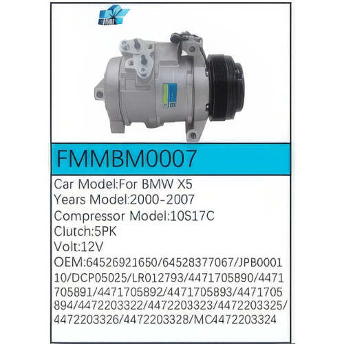 PartzBiz CE: -สำหรับคอมเพรสเซอร์ BMW - FMMBM0007 PartzBiz CE: -สำหรับคอมเพรสเซอร์ BMW - FMMBM0007
