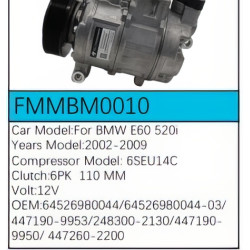 PartzBiz CE FMMBM0010 - สำหรับคอมเพรสเซอร์ BMW - FMMBM0010 PartzBiz CE FMMBM0010 - สำหรับคอมเพรสเซอร์ BMW - FMMBM0010