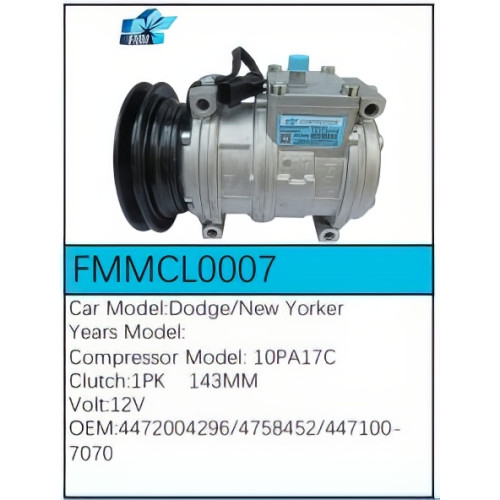 PartzBiz CE: -Compressor for Chrysler - FMMCL0007 PartzBiz CE: -Compressor for Chrysler - FMMCL0007