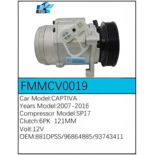 PartzBiz CE: -สำหรับคอมเพรสเซอร์ Chevrolet - FMMCV0019 PartzBiz CE: -สำหรับคอมเพรสเซอร์ Chevrolet - FMMCV0019