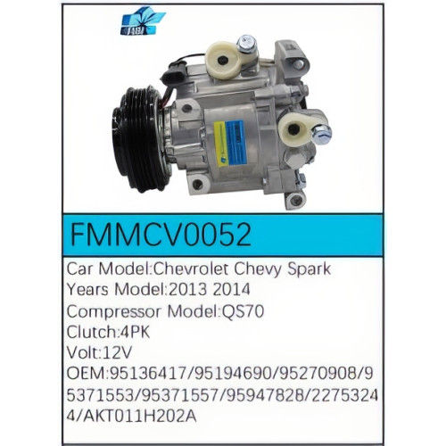 PartzBiz CE: -Compressor for Chevrolet - FMMCV0052 PartzBiz CE: -Compressor for Chevrolet - FMMCV0052