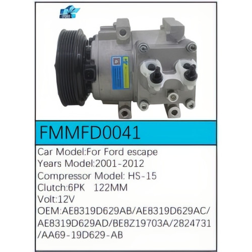 PartzBiz CE: -สำหรับคอมเพรสเซอร์ Ford - FMMFD0041 PartzBiz CE: -สำหรับคอมเพรสเซอร์ Ford - FMMFD0041