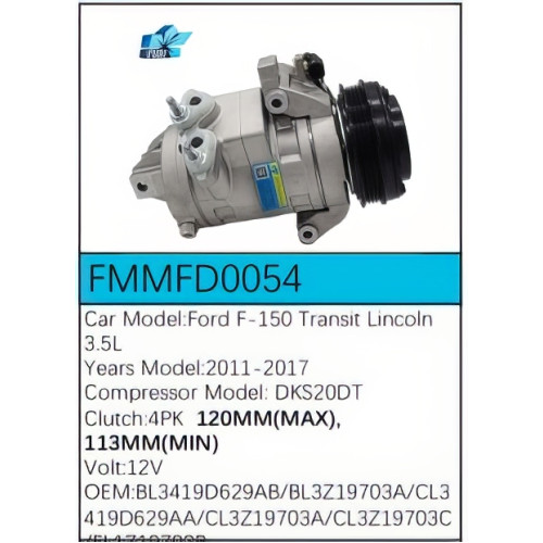 PartzBiz CE: -สำหรับคอมเพรสเซอร์ Ford - FMMFD0054 PartzBiz CE: -สำหรับคอมเพรสเซอร์ Ford - FMMFD0054