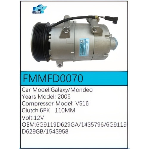 PartzBiz CE: -สำหรับคอมเพรสเซอร์ Ford - FMMFD0070 PartzBiz CE: -สำหรับคอมเพรสเซอร์ Ford - FMMFD0070