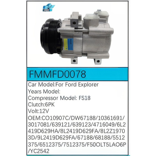 PartzBiz CE: -Compressor for Ford - FMMFD0078 PartzBiz CE: -Compressor for Ford - FMMFD0078