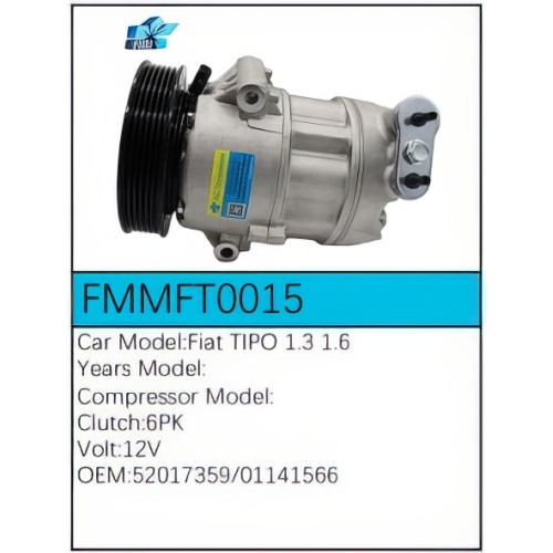 PartzBiz CE: -สำหรับคอมเพรสเซอร์ Fiat - FMMFT0015 PartzBiz CE: -สำหรับคอมเพรสเซอร์ Fiat - FMMFT0015
