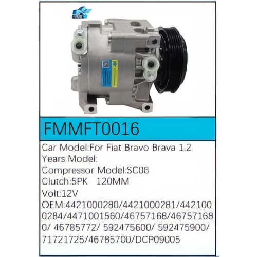 PartzBiz CE: -สำหรับคอมเพรสเซอร์ Fiat - FMMFT0016 PartzBiz CE: -สำหรับคอมเพรสเซอร์ Fiat - FMMFT0016