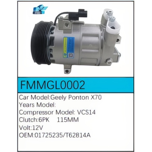 PartzBiz CE: -สำหรับคอมเพรสเซอร์ Geely - FMMGL0002 PartzBiz CE: -สำหรับคอมเพรสเซอร์ Geely - FMMGL0002
