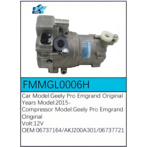 PartzBiz CE: -สำหรับคอมเพรสเซอร์ Geely - FMMGL0006H PartzBiz CE: -สำหรับคอมเพรสเซอร์ Geely - FMMGL0006H