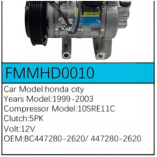 PartzBiz CE: -Compressor for Honda - FMMHD0010 PartzBiz CE: -Compressor for Honda - FMMHD0010