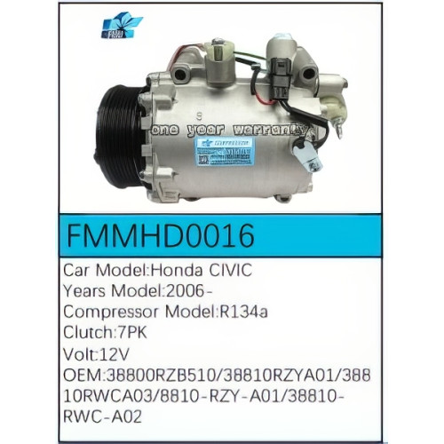 PartzBiz CE: -สำหรับคอมเพรสเซอร์ Honda - FMMHD0016 PartzBiz CE: -สำหรับคอมเพรสเซอร์ Honda - FMMHD0016