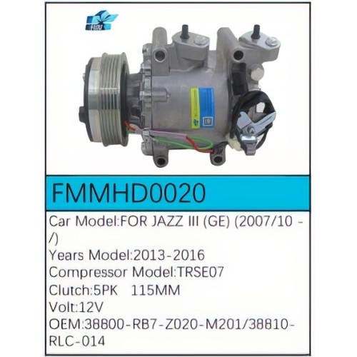 PartzBiz CE: -สำหรับคอมเพรสเซอร์ Honda - FMMHD0020 PartzBiz CE: -สำหรับคอมเพรสเซอร์ Honda - FMMHD0020