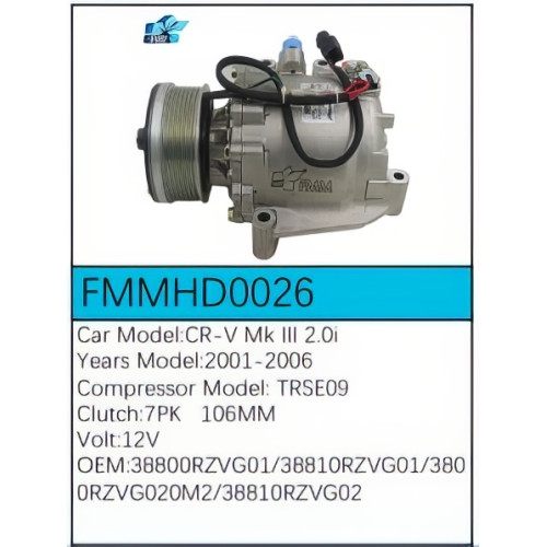 PartzBiz CE: -สำหรับคอมเพรสเซอร์ Honda - FMMHD0026 PartzBiz CE: -สำหรับคอมเพรสเซอร์ Honda - FMMHD0026