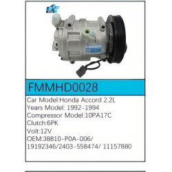 PartzBiz CE FMMHD0028 - Compressor for Honda - FMMHD0028 PartzBiz CE FMMHD0028 - Compressor for Honda - FMMHD0028