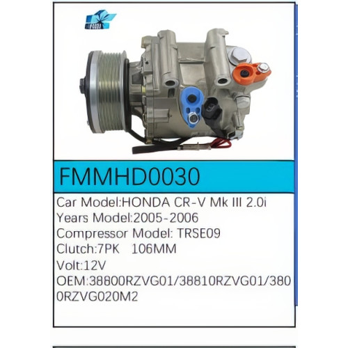 PartzBiz CE: -Compressor for Honda - FMMHD0030 PartzBiz CE: -Compressor for Honda - FMMHD0030