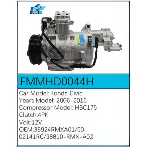 PartzBiz CE: -Compressor for Honda - FMMHD0044H PartzBiz CE: -Compressor for Honda - FMMHD0044H