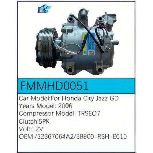 PartzBiz CE: -Compressor for Honda - FMMHD0051 PartzBiz CE: -Compressor for Honda - FMMHD0051
